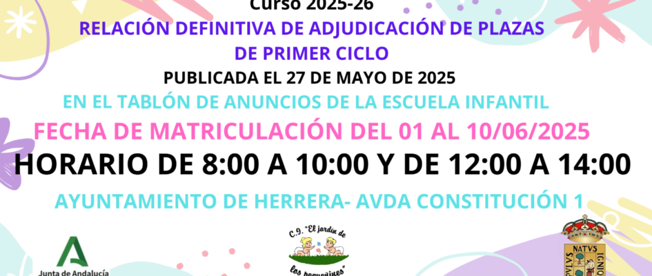 Cartel redes sociales DEFINITIVAS y MATRICULACIÓN 